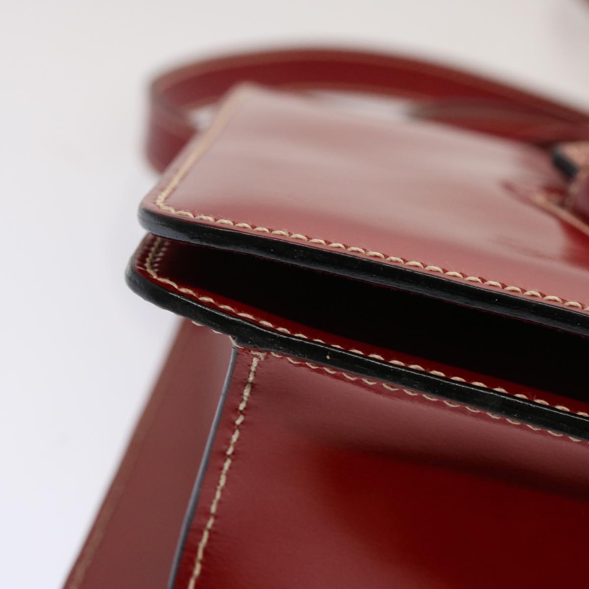 LOEWE Hand Bag Patent leather 2way Red Auth 69418