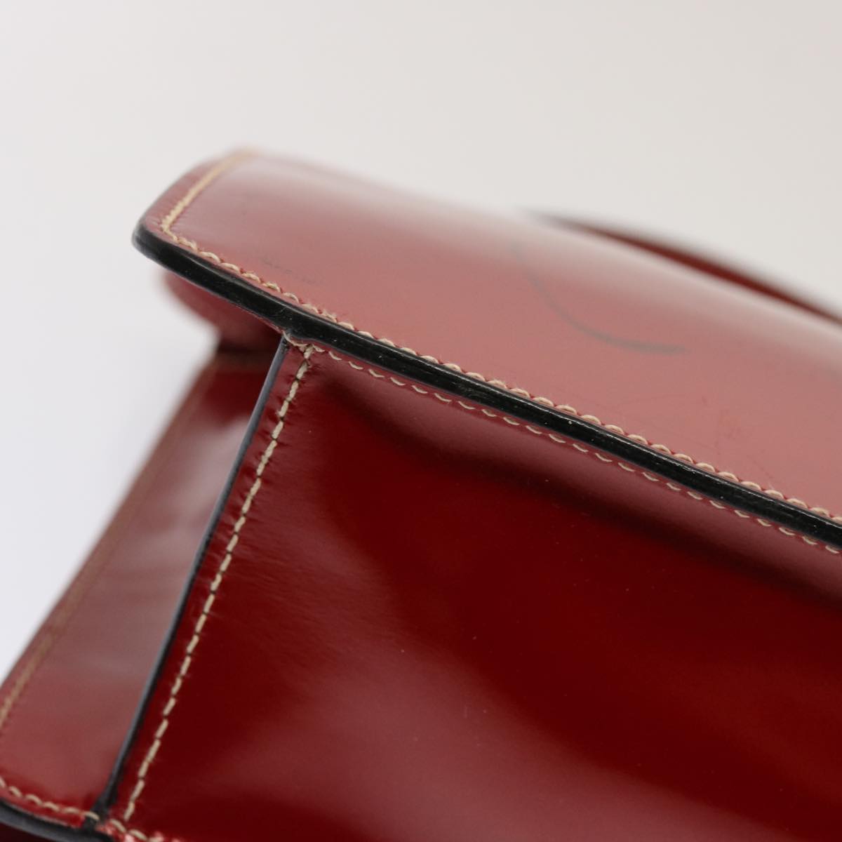 LOEWE Hand Bag Patent leather 2way Red Auth 69418