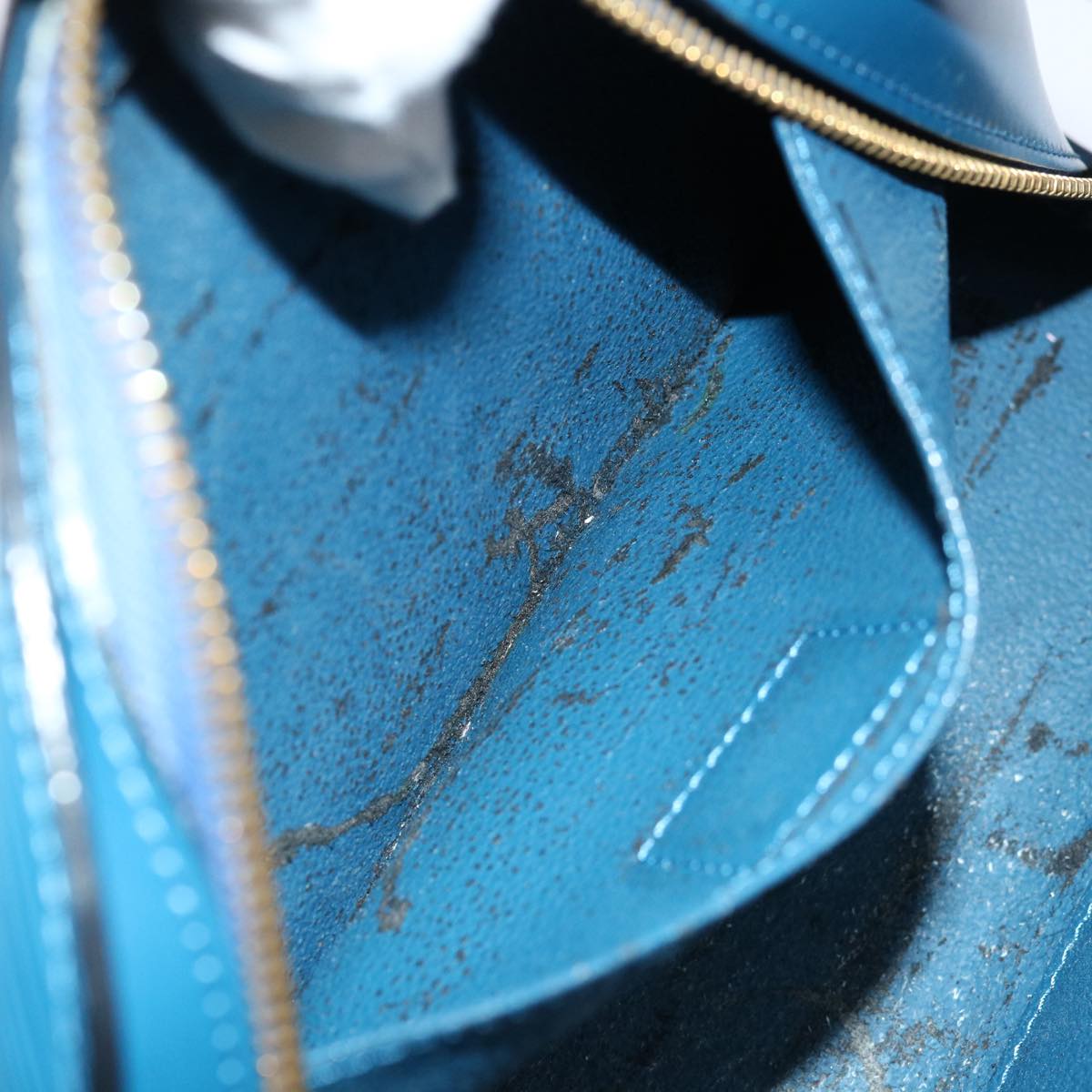 LOUIS VUITTON Epi Dauphine GM Pouch Blue M48435 LV Auth 69549