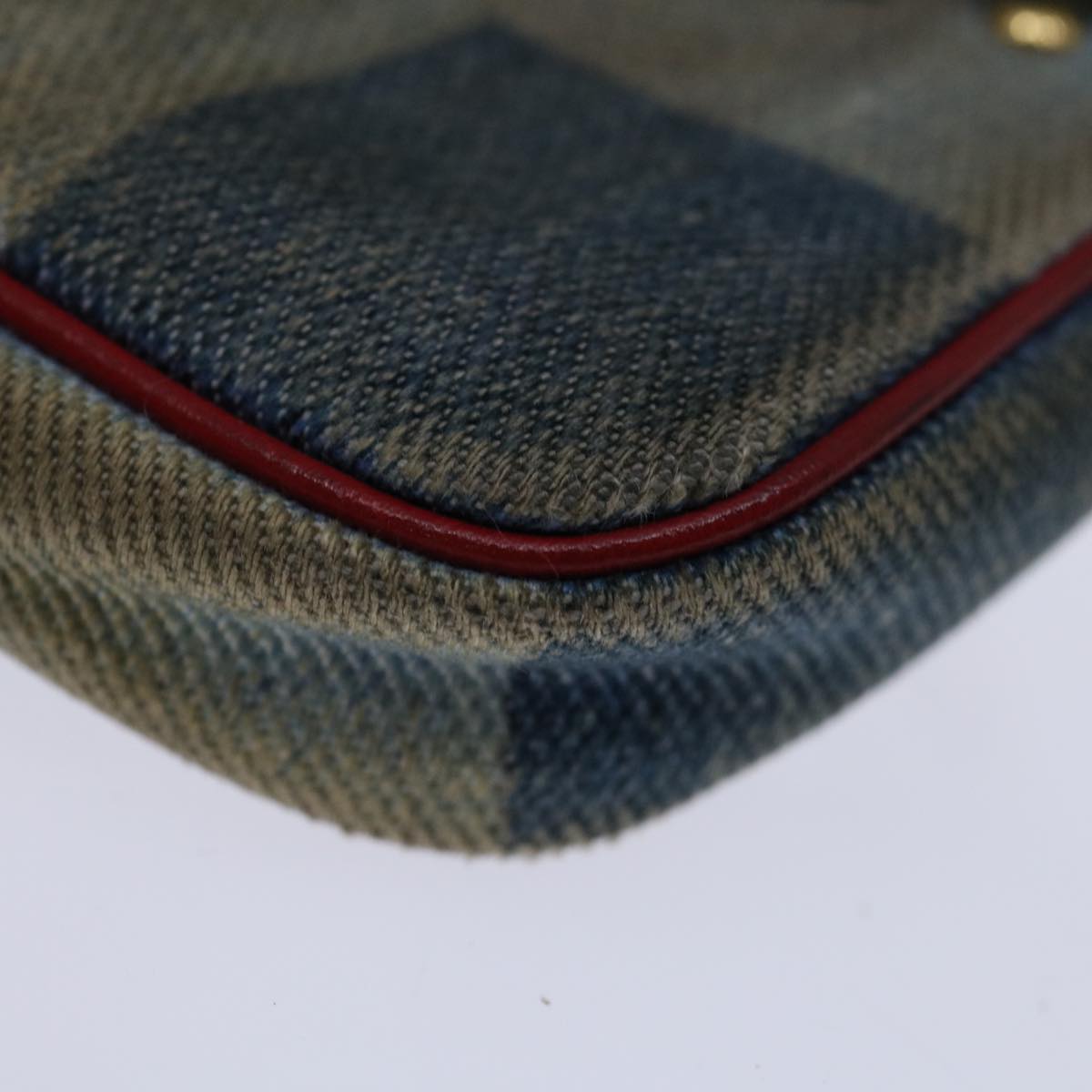 LOUIS VUITTON Monogram Denim Mini Pochette Accessoires Blue M68760 LV Auth 69550