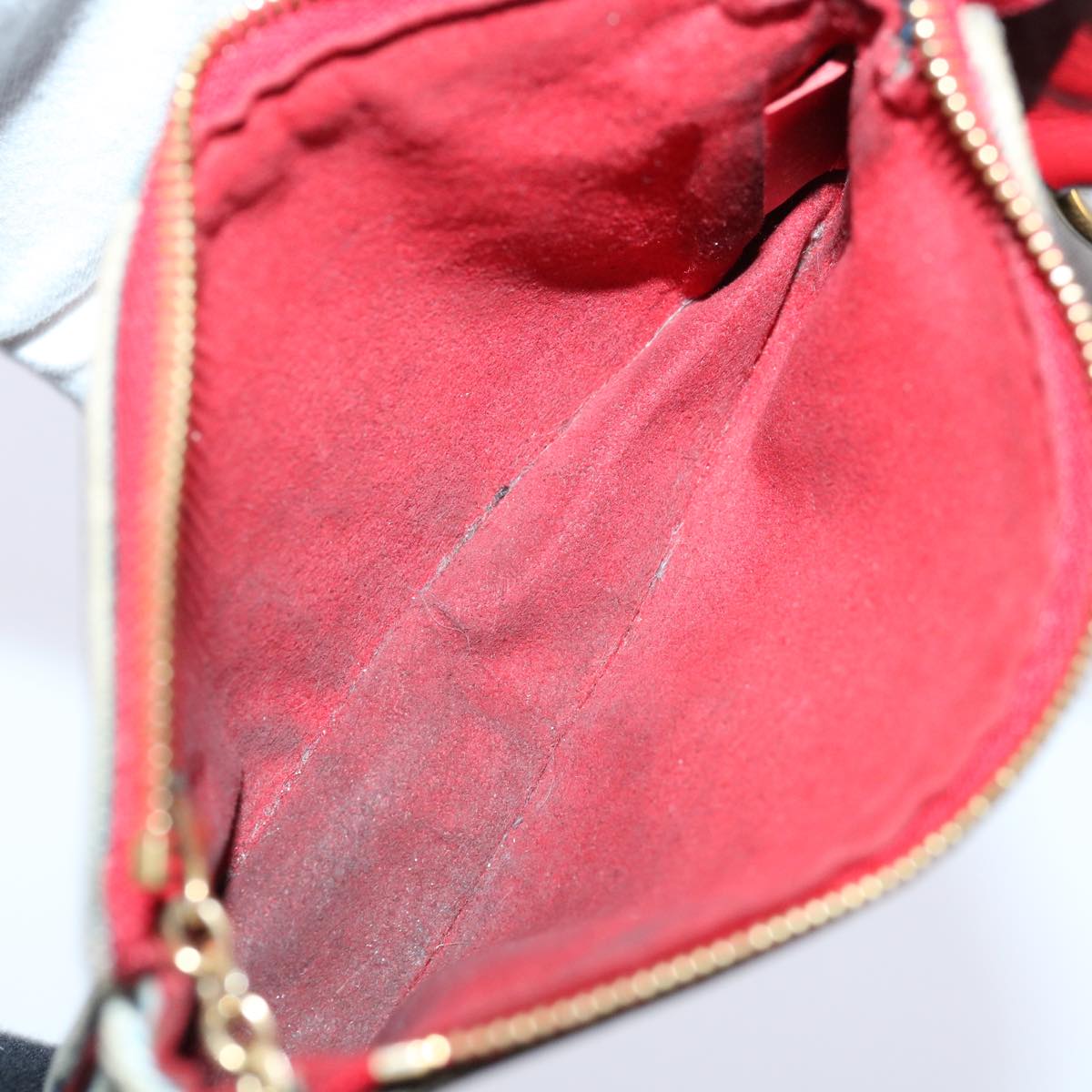 LOUIS VUITTON Monogram Denim Mini Pochette Accessoires Blue M68760 LV Auth 69550