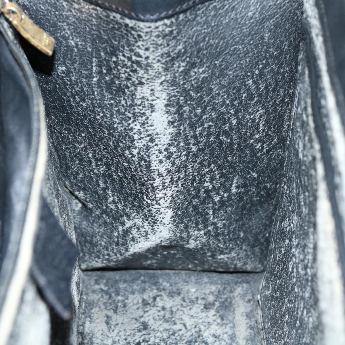 CELINE Macadam Canvas Hand Bag PVC Black Auth 69608