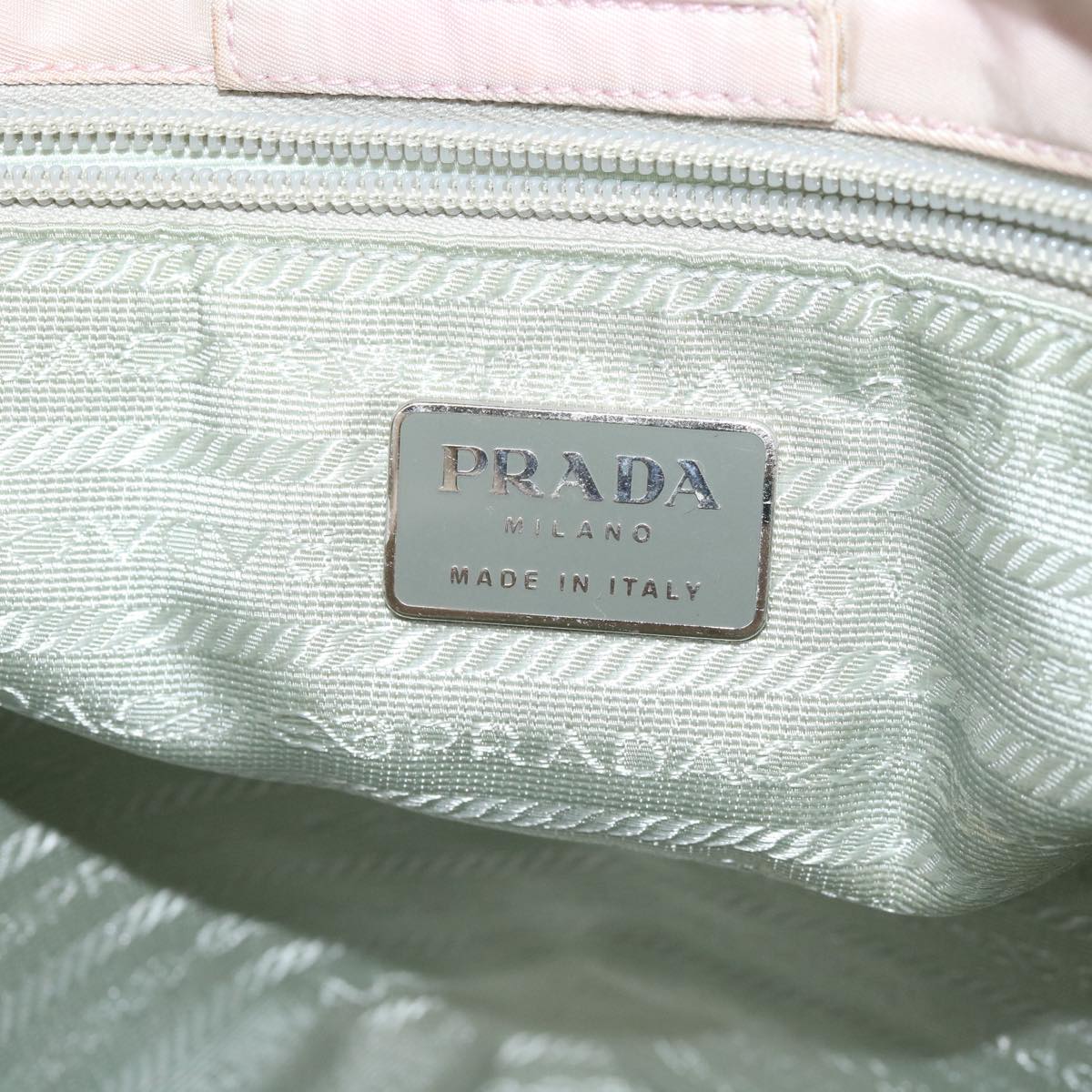PRADA Tote Bag Nylon Pink Auth 69661