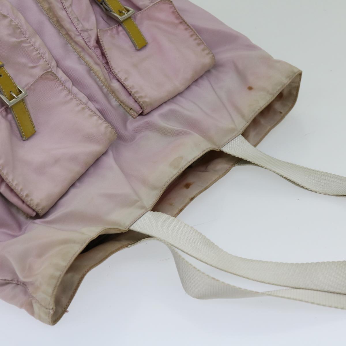 PRADA Tote Bag Nylon Pink Auth 69661