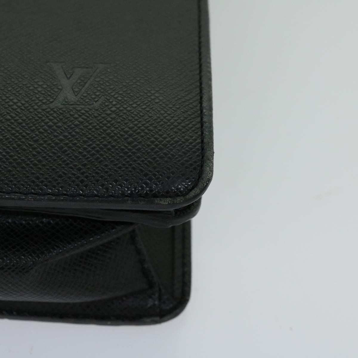 LOUIS VUITTON Taiga Serviette Moskova Business Bag Ardoise M30032 LV Auth 69688