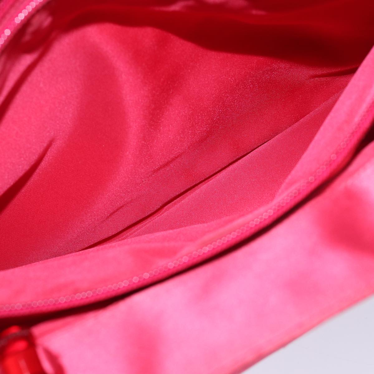 PRADA Hand Bag Satin Red Auth 69745