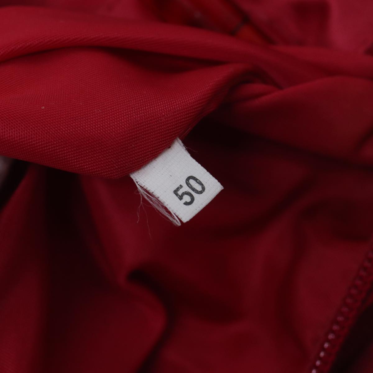 PRADA Hand Bag Satin Red Auth 69745