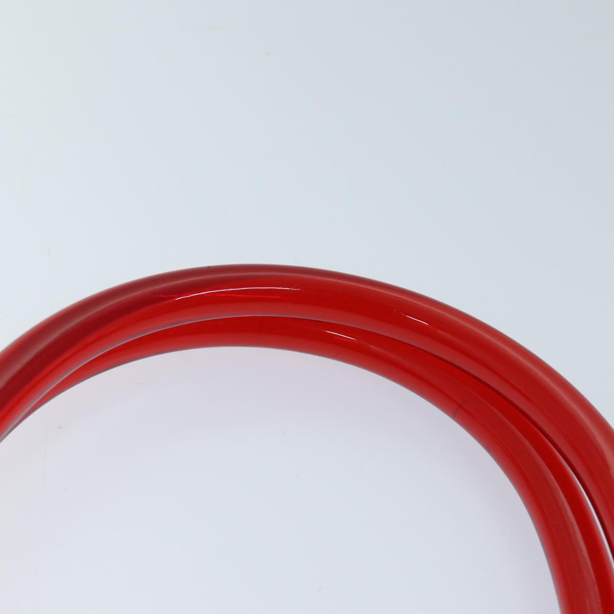 PRADA Hand Bag Satin Red Auth 69745