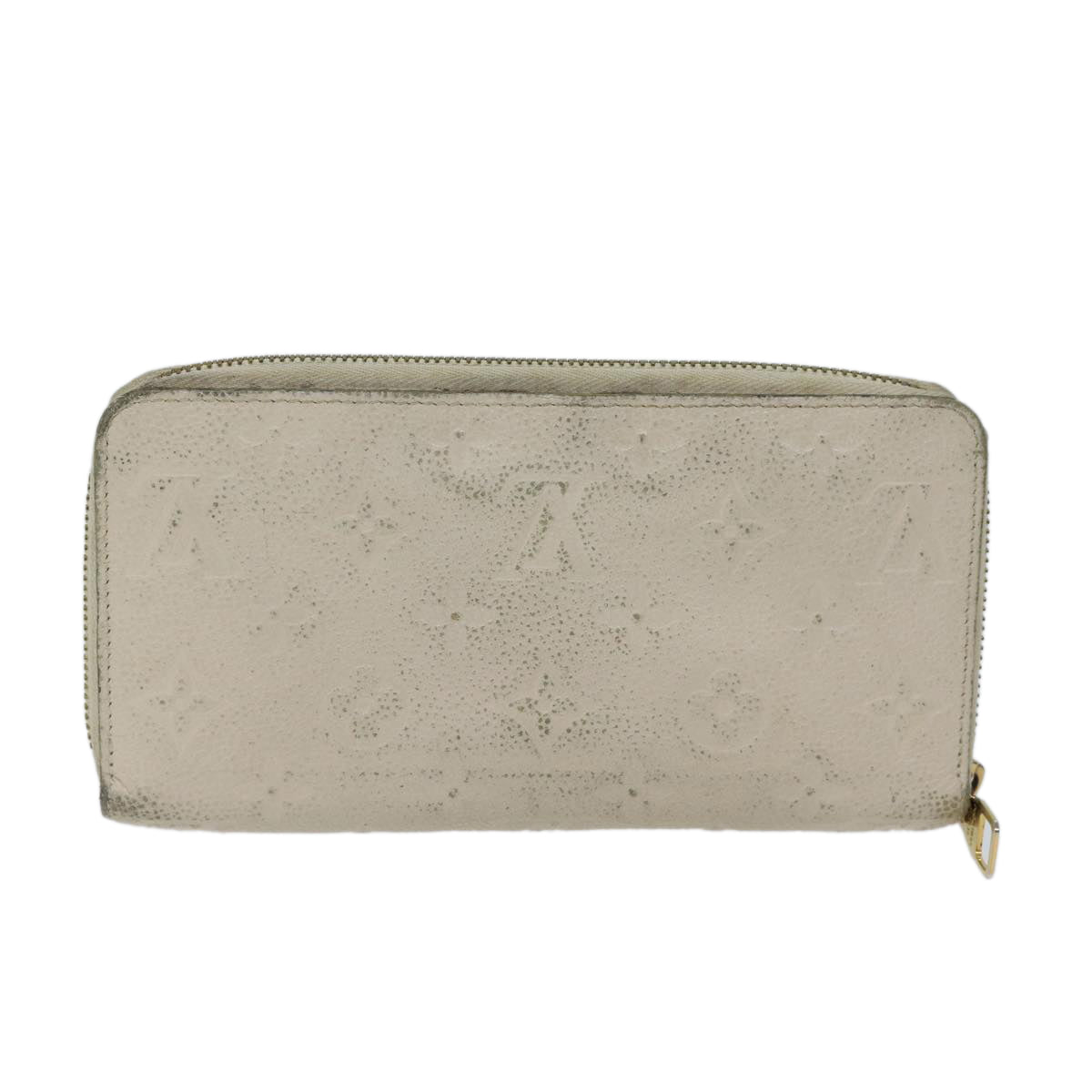 LOUIS VUITTON Monogram Empreinte Zippy Wallet Wallet Neige M60546 LV Auth 69792