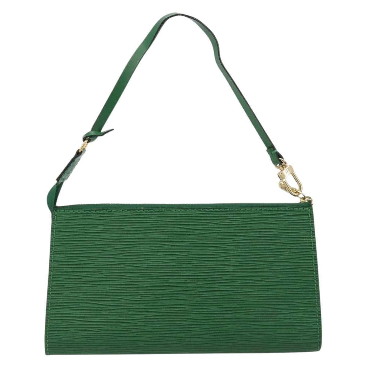 LOUIS VUITTON Epi Pochette Accessoires Pouch Green M52984 LV Auth 69826