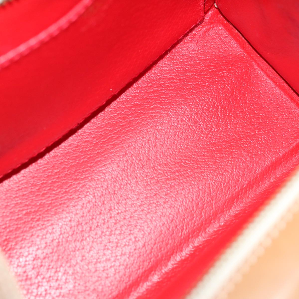 CELINE Hand Bag Leather 2way Beige Auth 69861