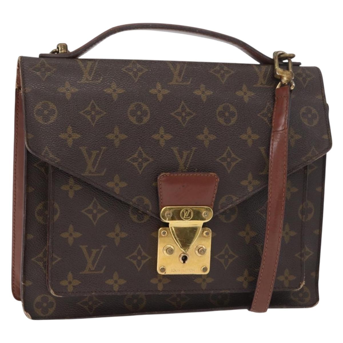 LOUIS VUITTON Monogram Monceau 28 Hand Bag 2way M51185 LV Auth 69891