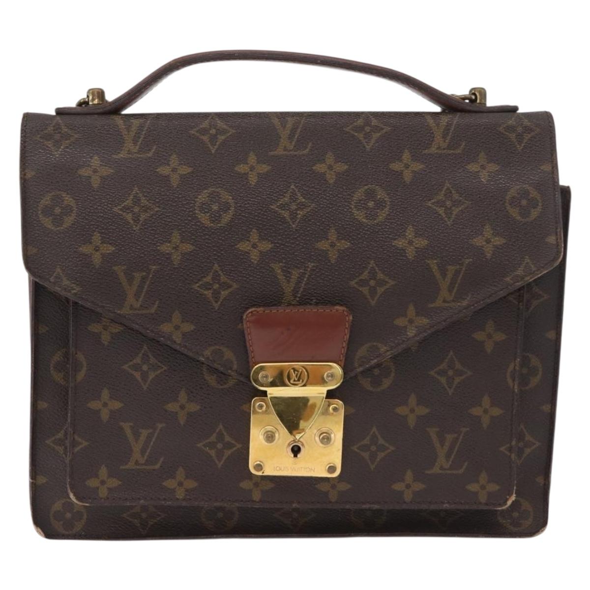 LOUIS VUITTON Monogram Monceau 28 Hand Bag 2way M51185 LV Auth 69891