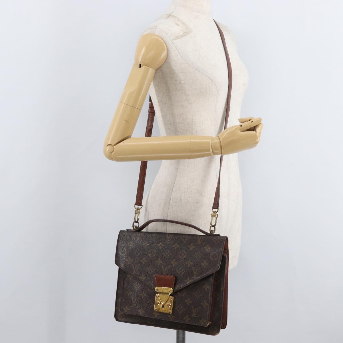 LOUIS VUITTON Monogram Monceau 28 Hand Bag 2way M51185 LV Auth 69891
