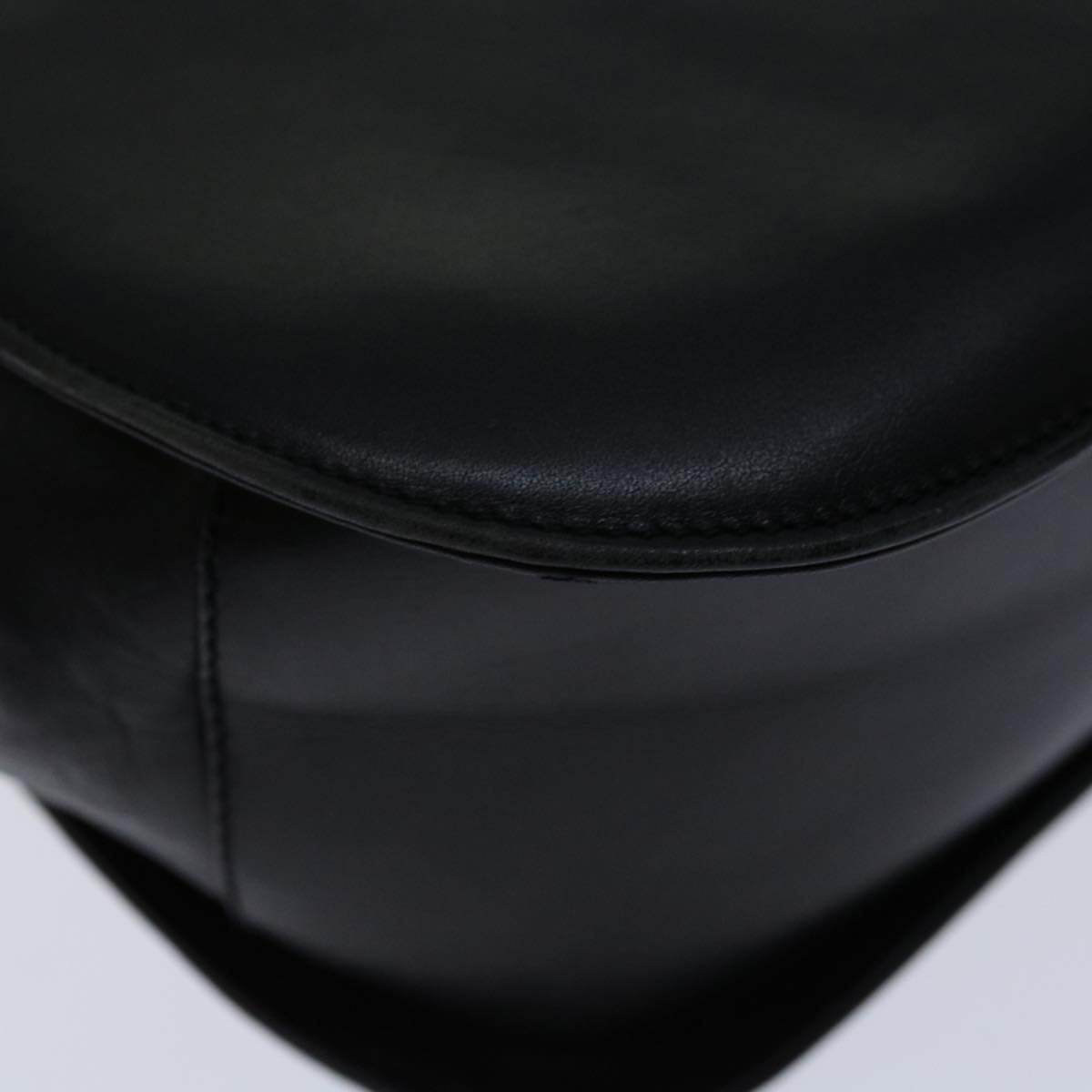 Salvatore Ferragamo Hand Bag Leather Black Auth 69894