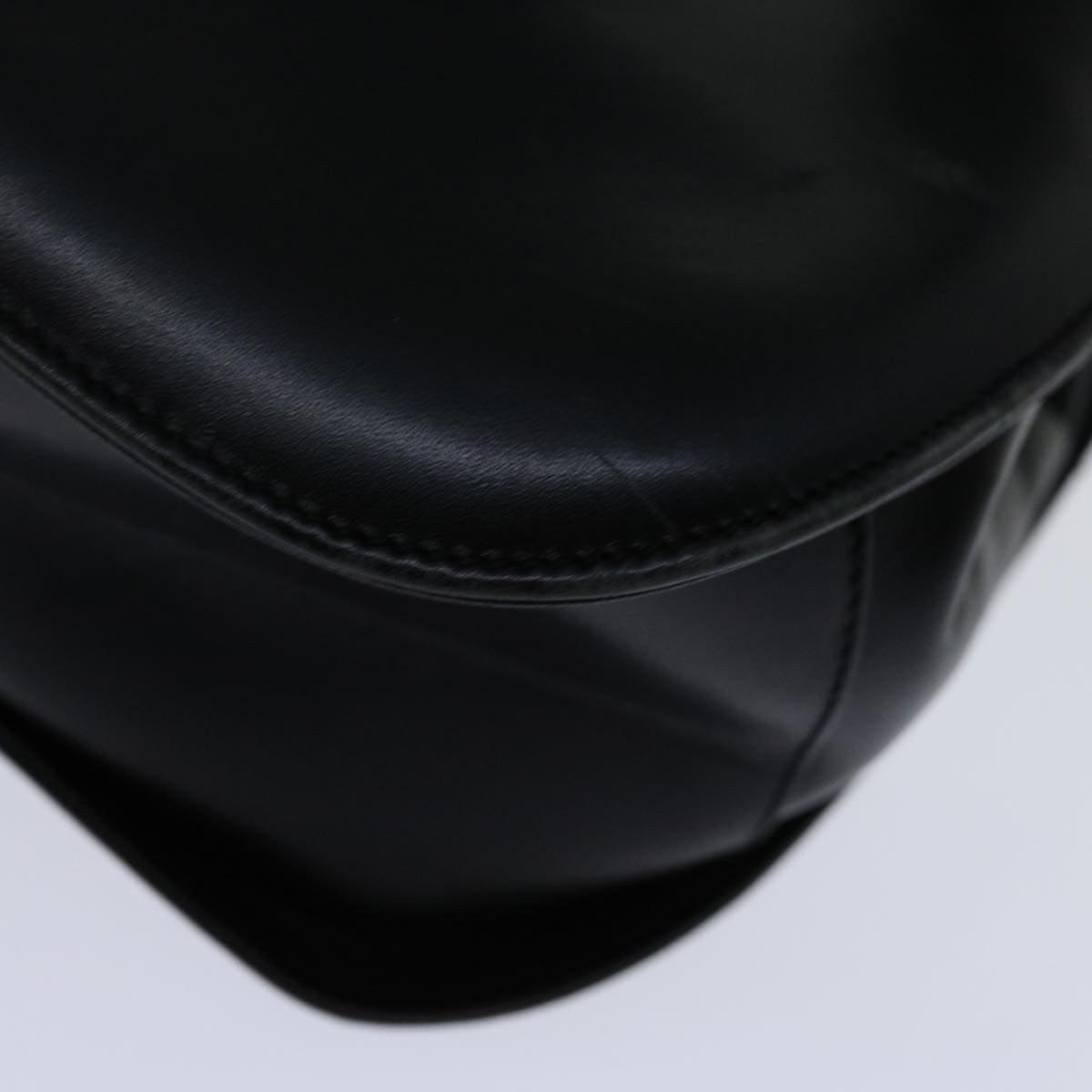 Salvatore Ferragamo Hand Bag Leather Black Auth 69894