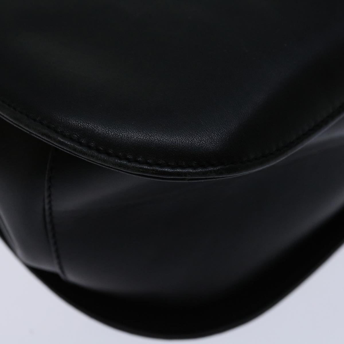 Salvatore Ferragamo Hand Bag Leather Black Auth 69894