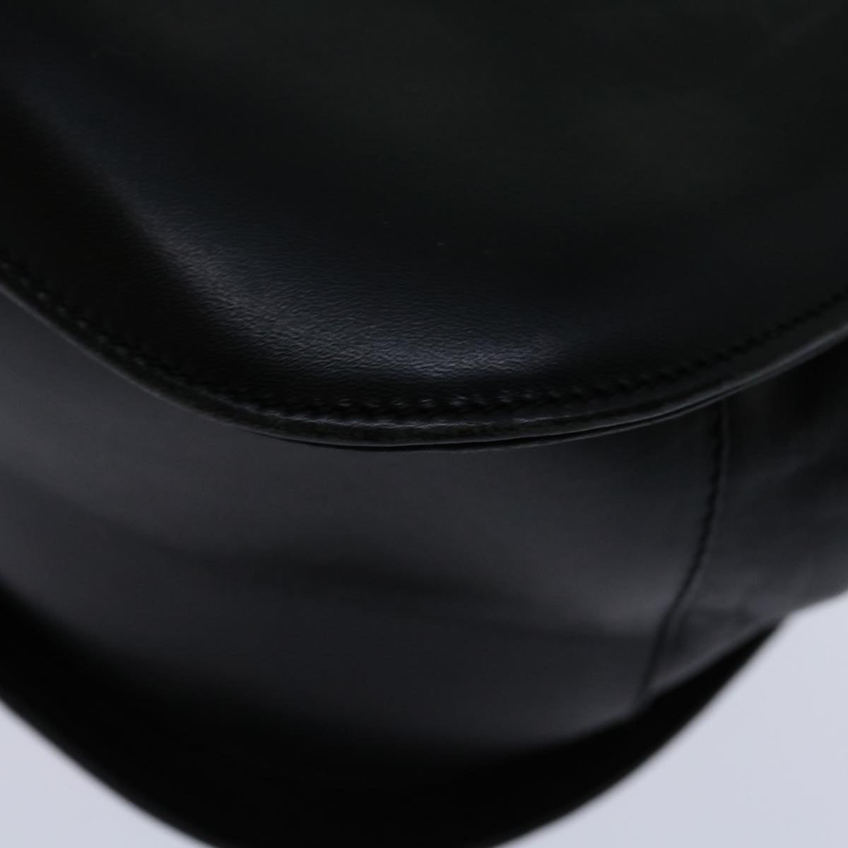 Salvatore Ferragamo Hand Bag Leather Black Auth 69894