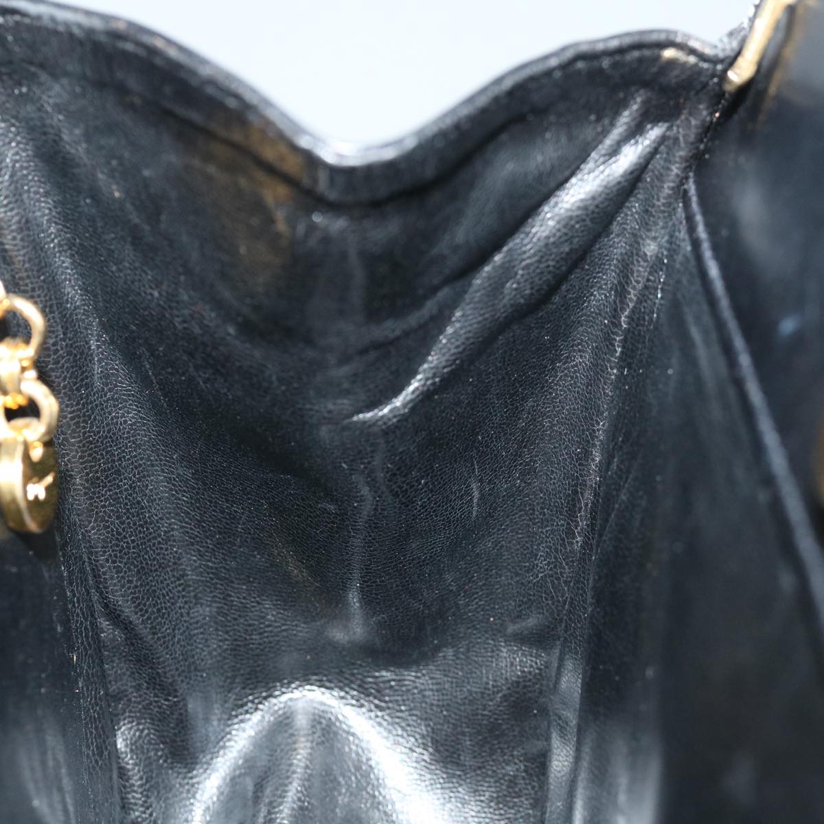 Salvatore Ferragamo Hand Bag Leather Black Auth 69894