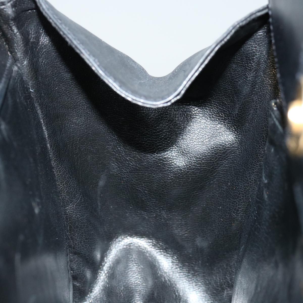 Salvatore Ferragamo Hand Bag Leather Black Auth 69894