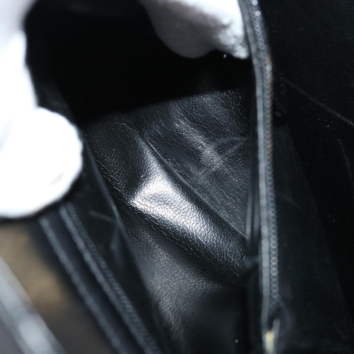 Salvatore Ferragamo Hand Bag Leather Black Auth 69894