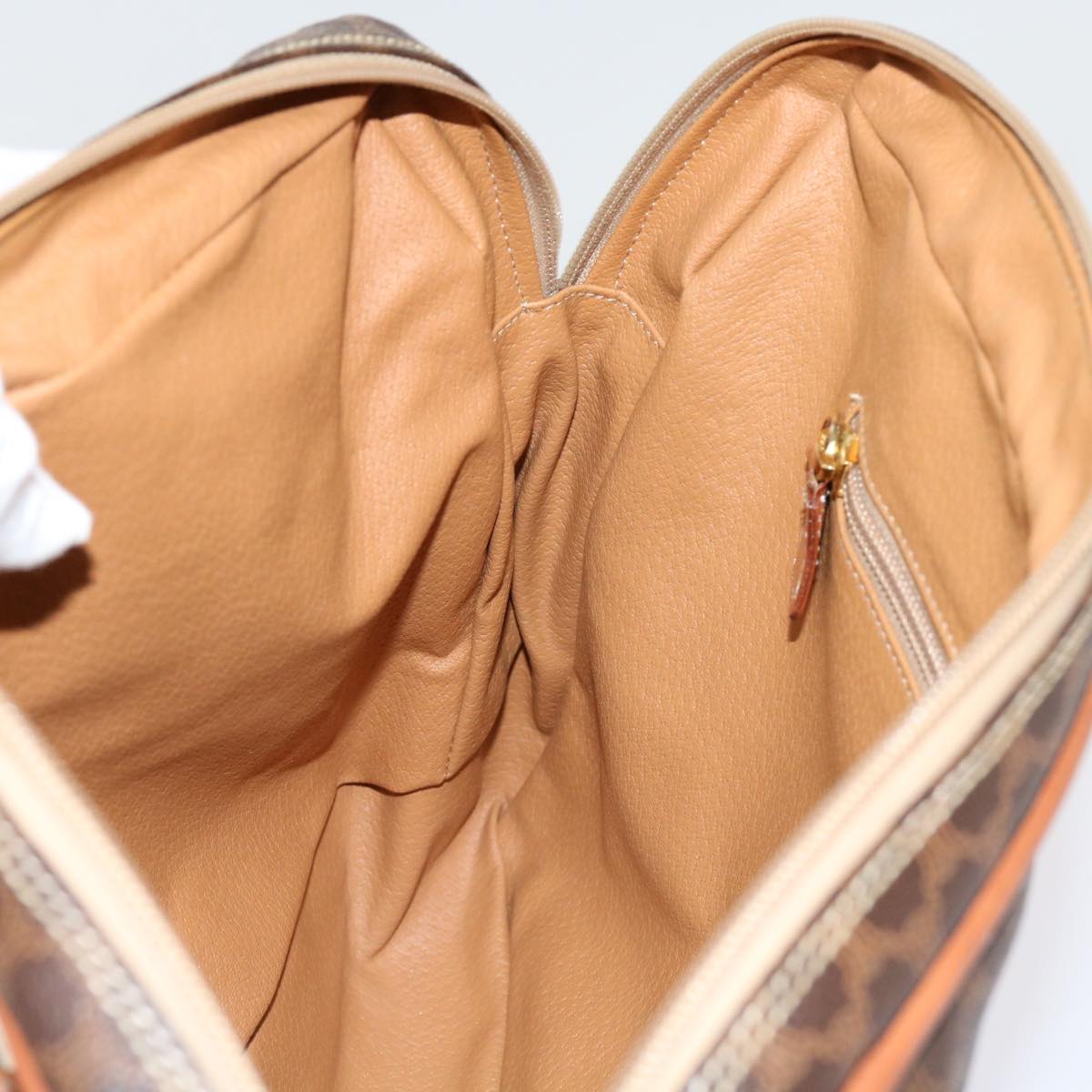 CELINE Macadam Canvas Shoulder Bag PVC Brown Auth 69901