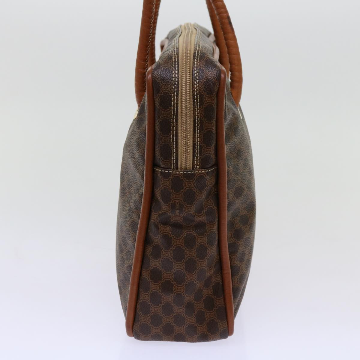 CELINE Macadam Canvas Shoulder Bag PVC Brown Auth 69901