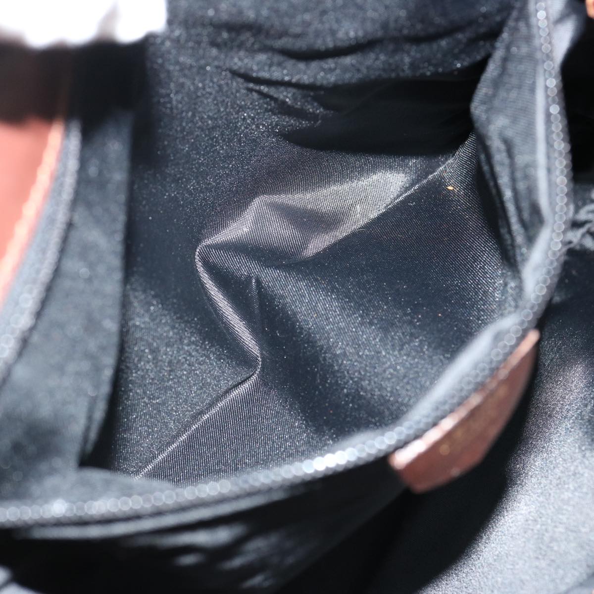 CELINE Hand Bag Nylon Khaki Auth 69940