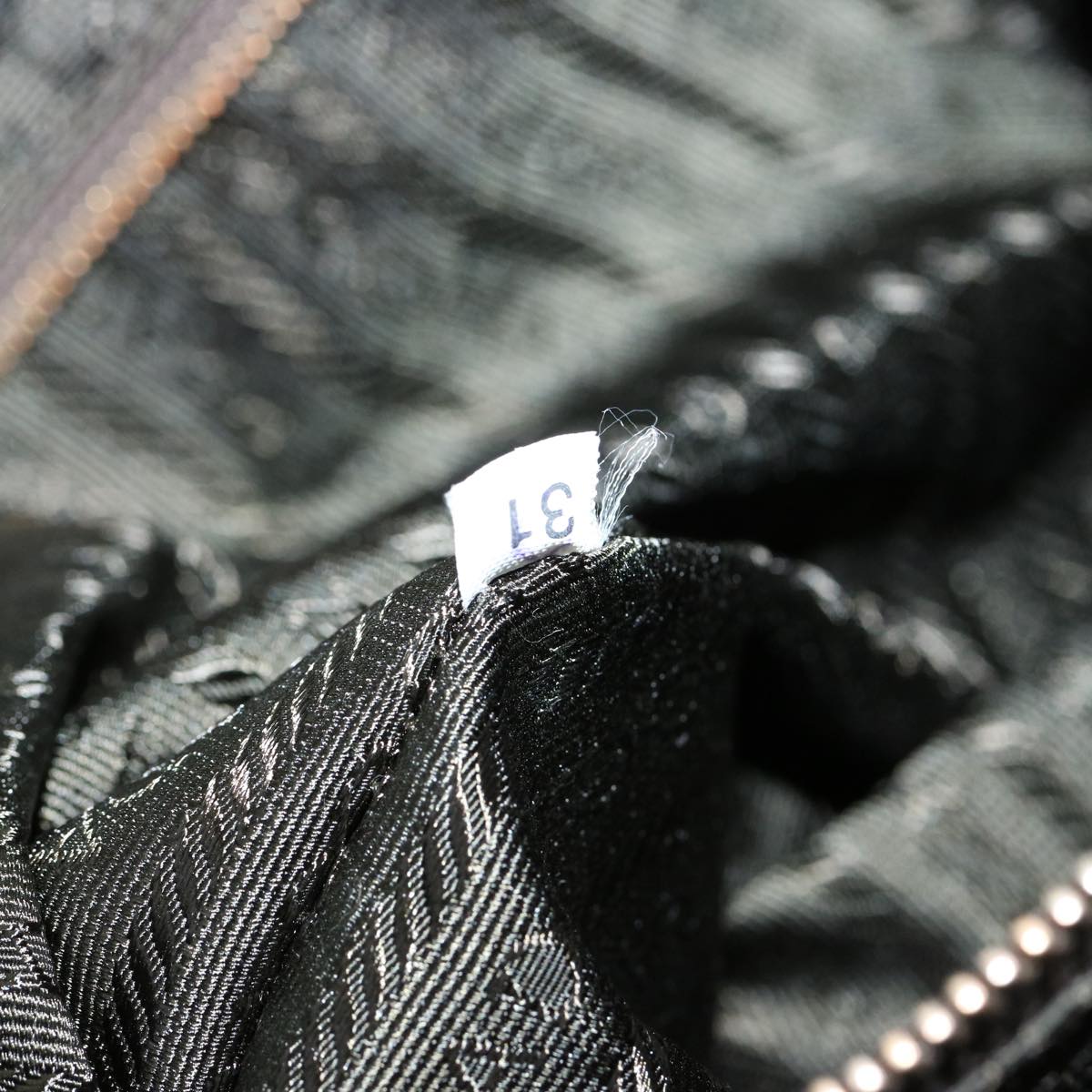 PRADA Hand Bag Nylon Beige Auth 69941