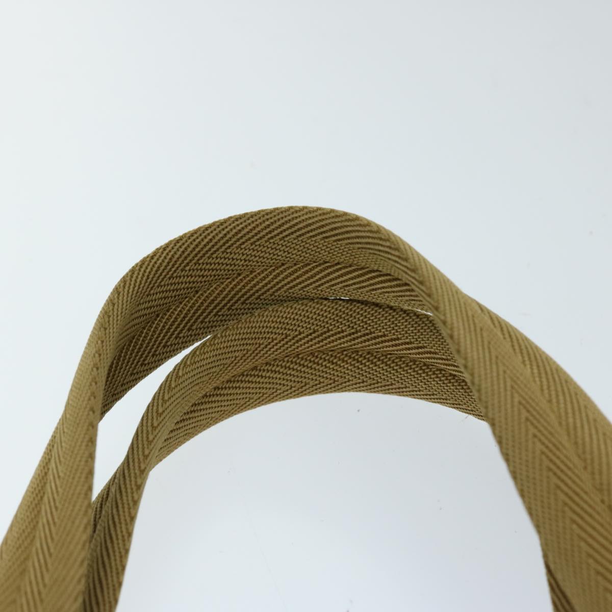 PRADA Hand Bag Nylon Beige Auth 69941