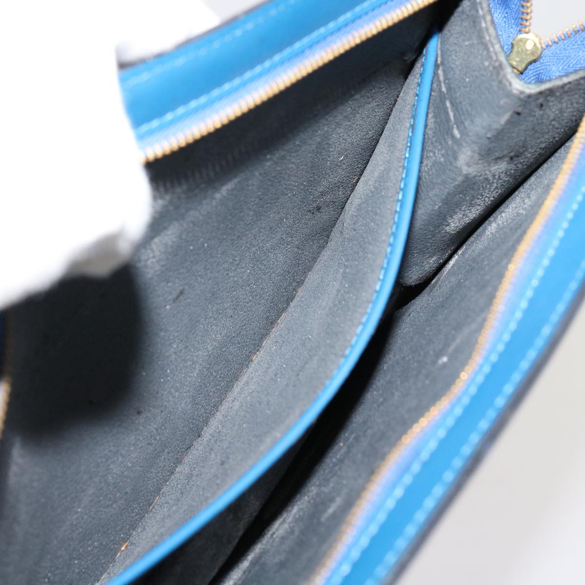 LOUIS VUITTON Epi Trousse Crete Pouch Blue M48405 LV Auth 70000