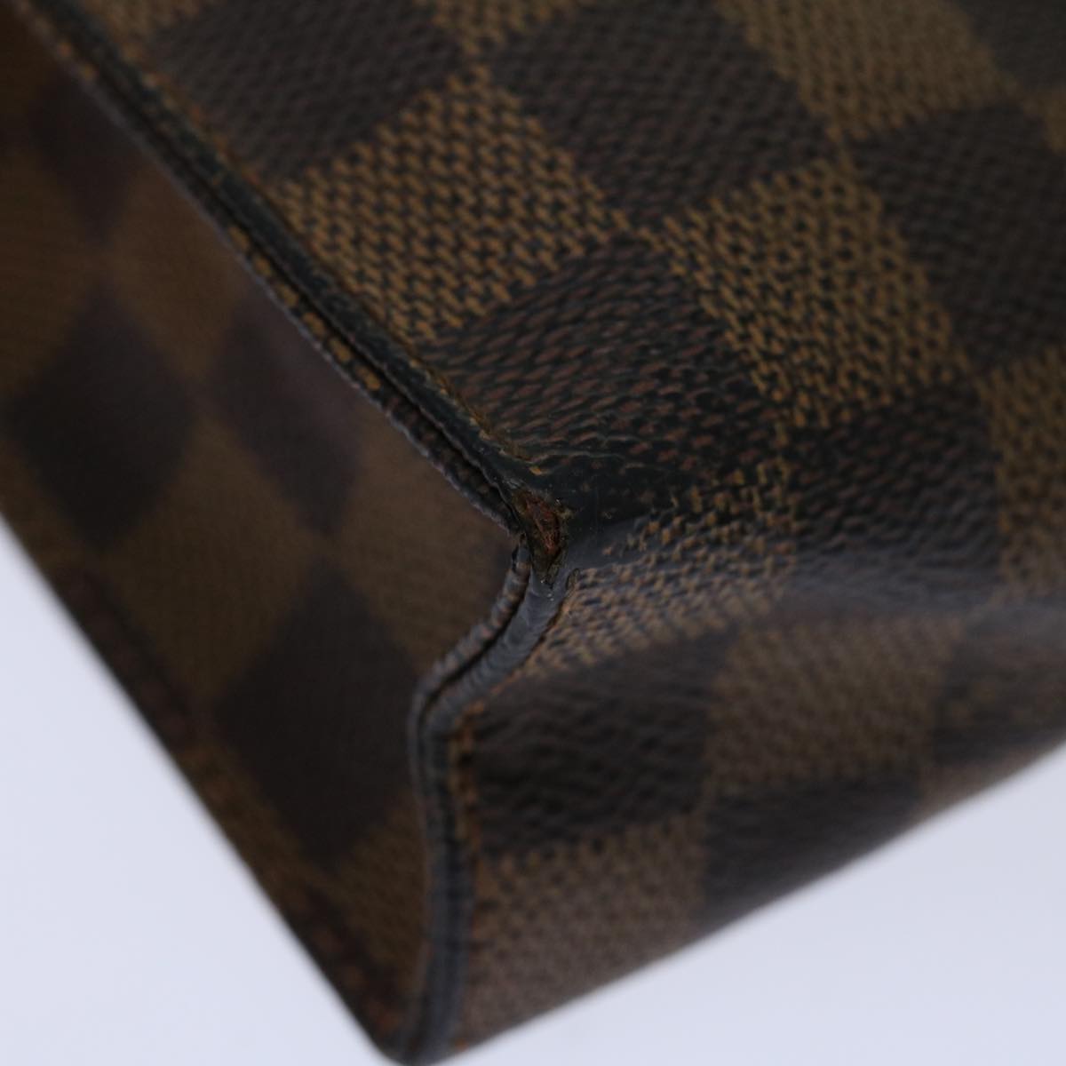 LOUIS VUITTON Damier Ebene Poche Toilette 26 Pouch N47543 LV Auth 70037