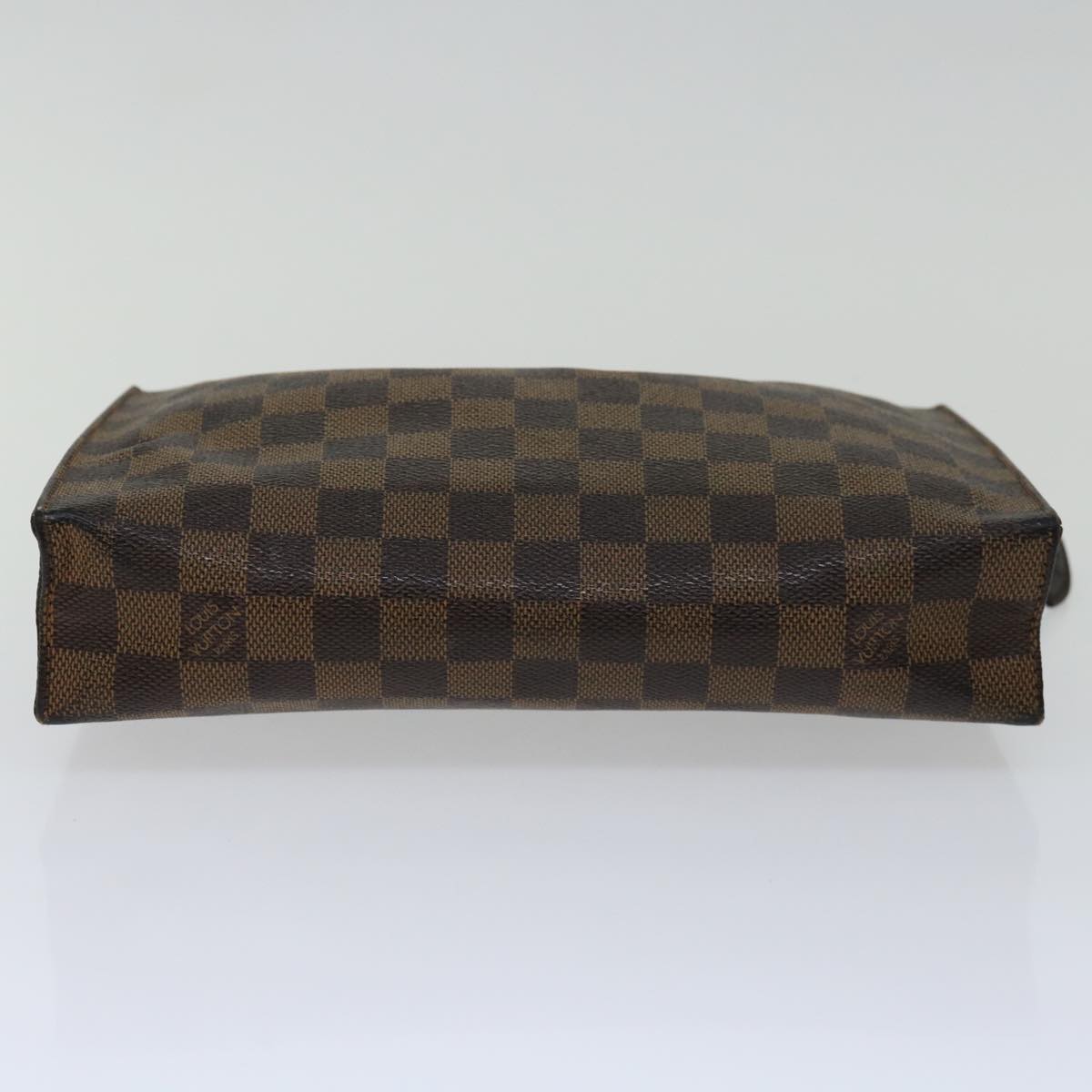 LOUIS VUITTON Damier Ebene Poche Toilette 26 Pouch N47543 LV Auth 70037