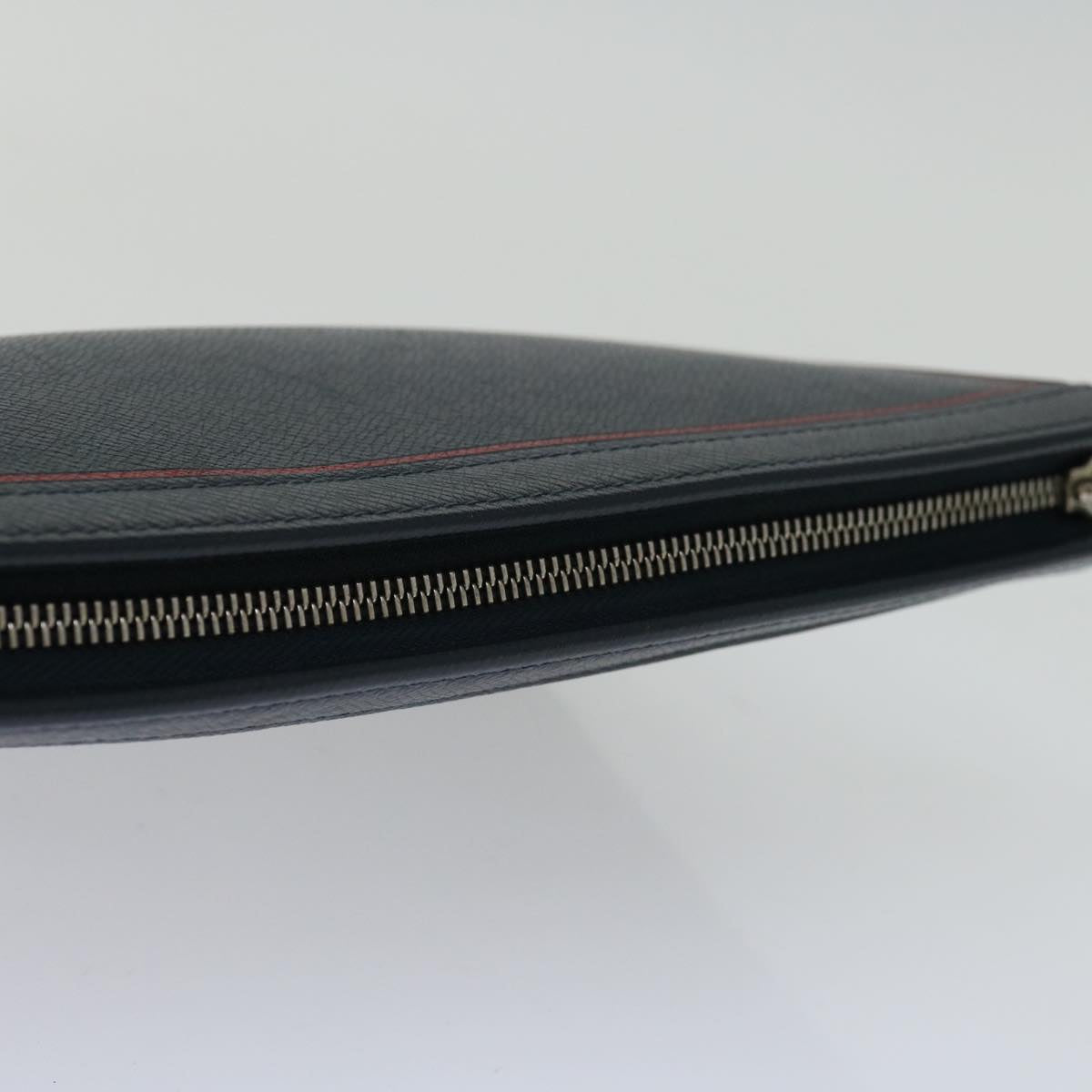 LOUIS VUITTON Taiga Pochette Voyager MM Clutch Bag Blue Marine M63394 Auth 70038