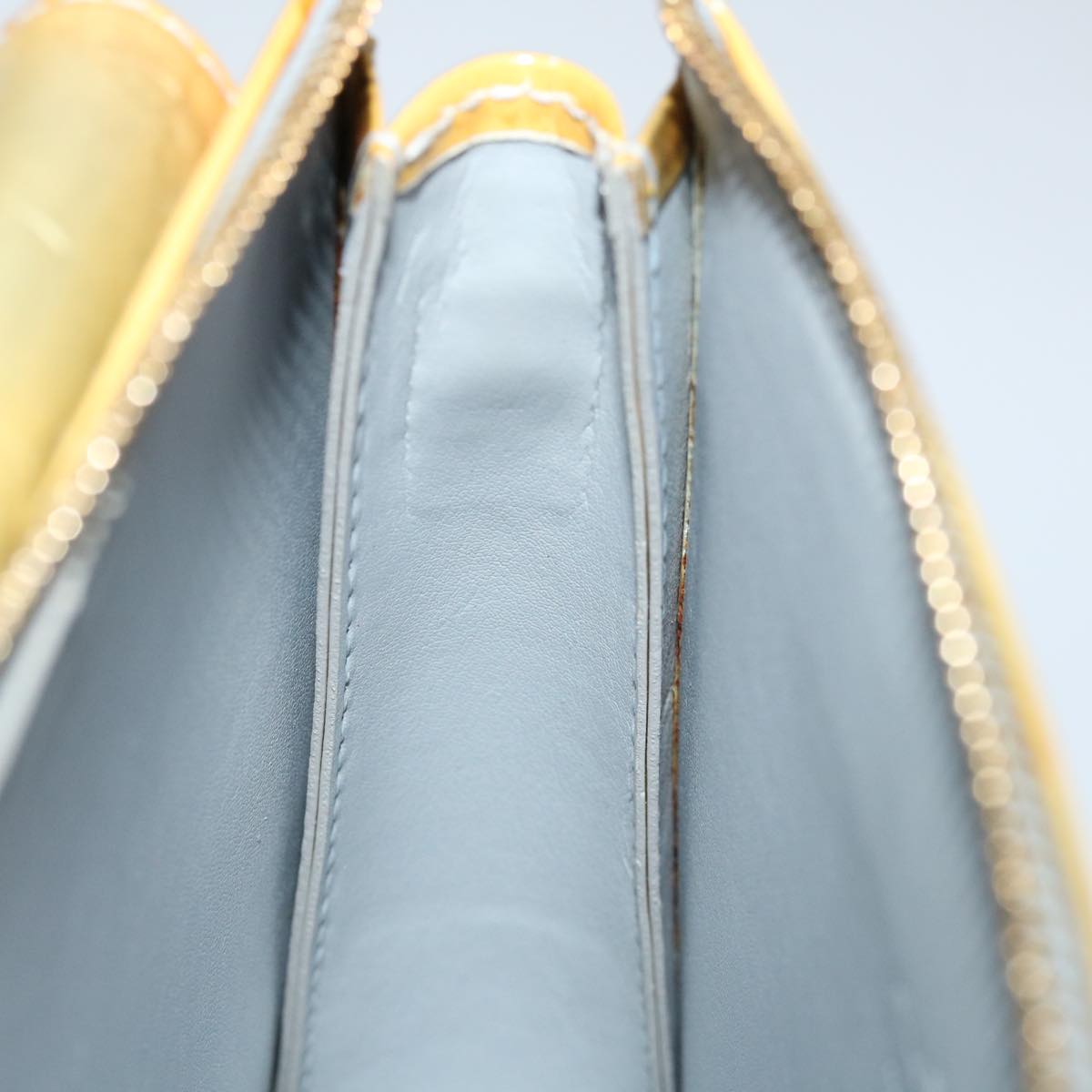 LOUIS VUITTON Monogram Vernis Motto Accessory Pouch Gris M91030 LV Auth 70044