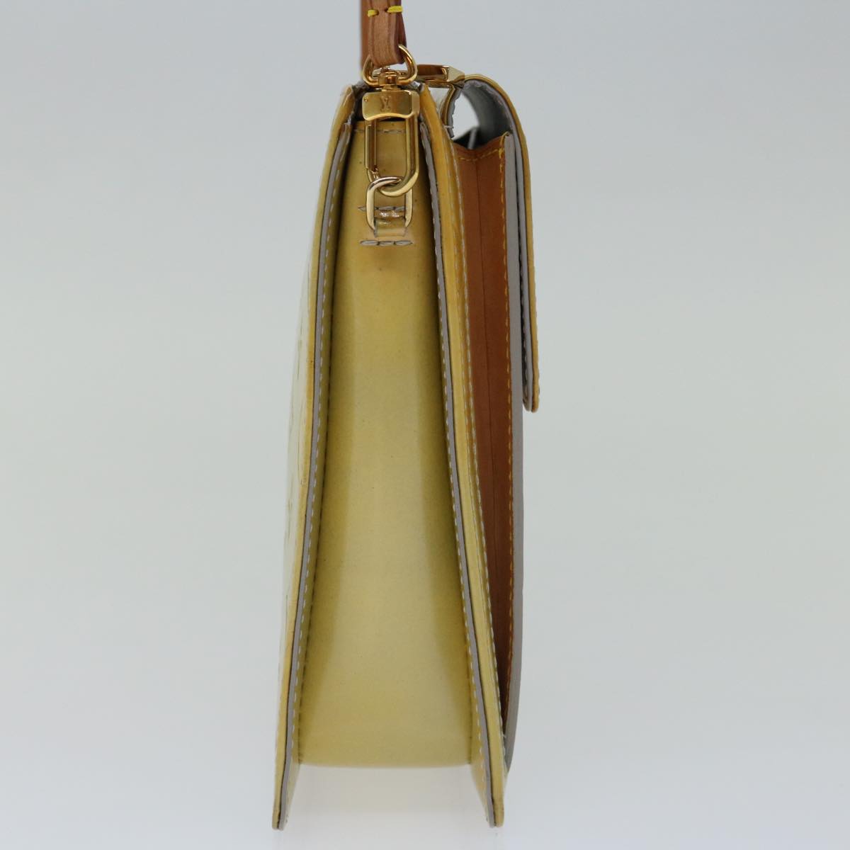 LOUIS VUITTON Monogram Vernis Motto Accessory Pouch Gris M91030 LV Auth 70044