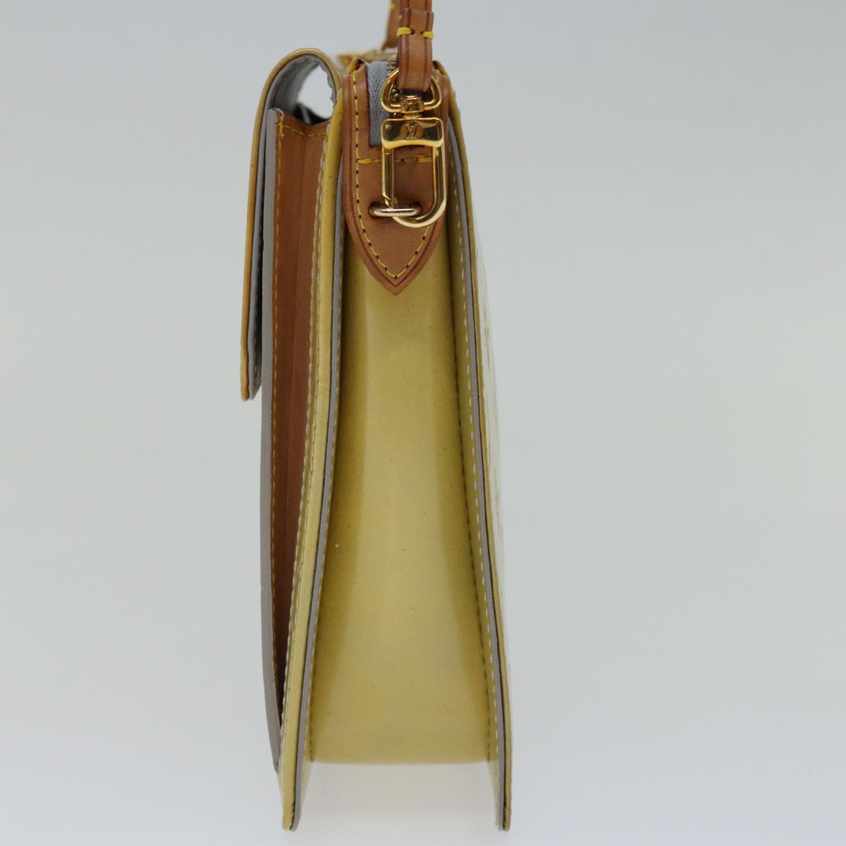 LOUIS VUITTON Monogram Vernis Motto Accessory Pouch Gris M91030 LV Auth 70044