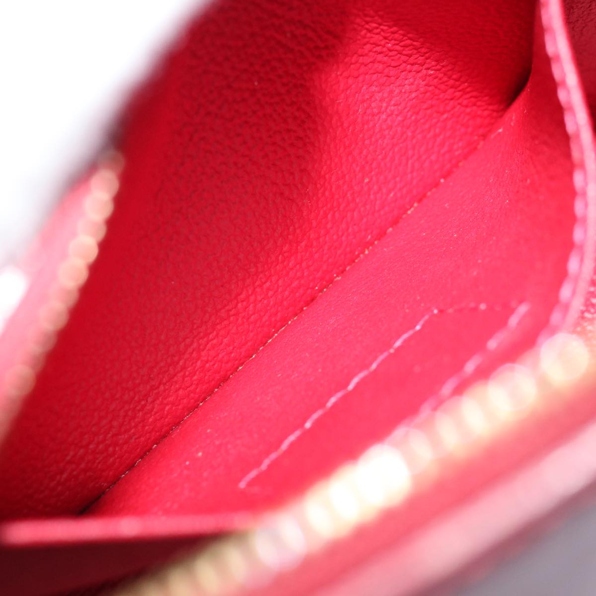 LOUIS VUITTON Vernis Rayure Pochette Cosmetic Pomme D'amour M91721 LV Auth 70046