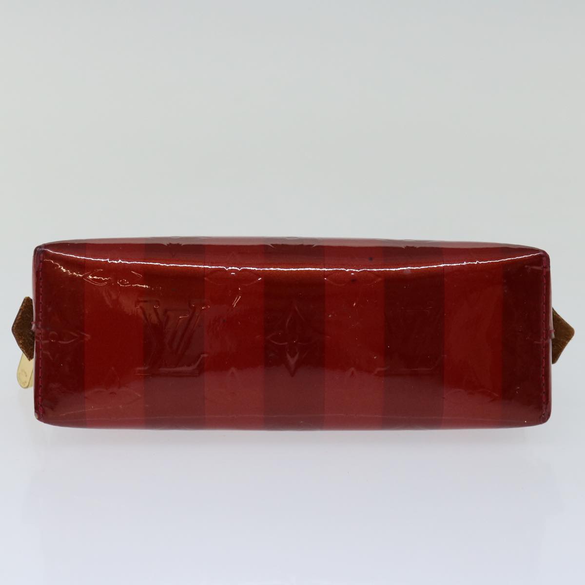 LOUIS VUITTON Vernis Rayure Pochette Cosmetic Pomme D'amour M91721 LV Auth 70046