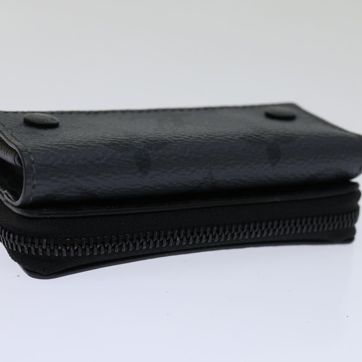 LOUIS VUITTON Monogram Eclipse Discovery Compact Wallet M67630 LV Auth 70054SM