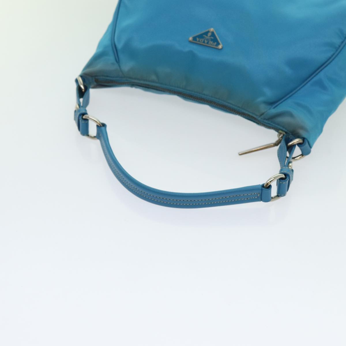 PRADA Accessory Pouch Nylon Light Blue Auth 70224