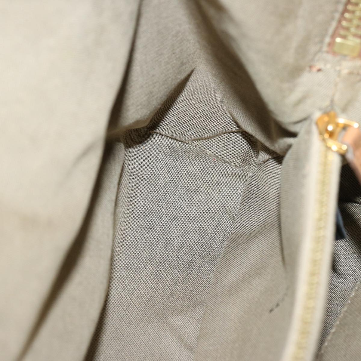 FENDI Hand Bag Canvas 2way Beige Auth 70343