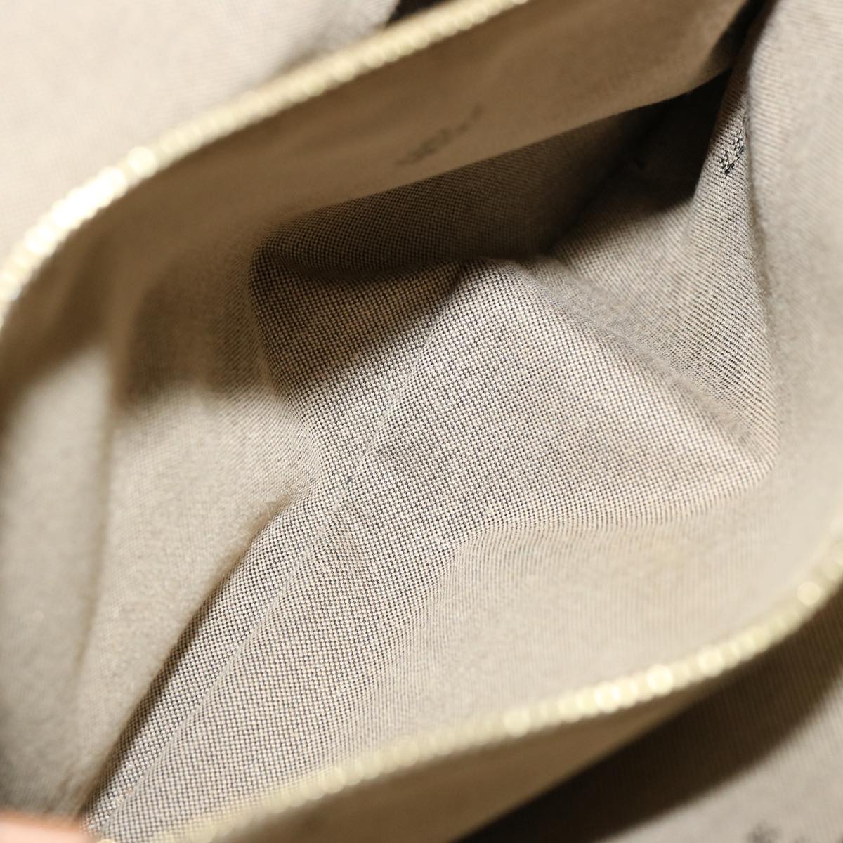 FENDI Hand Bag Canvas 2way Beige Auth 70343