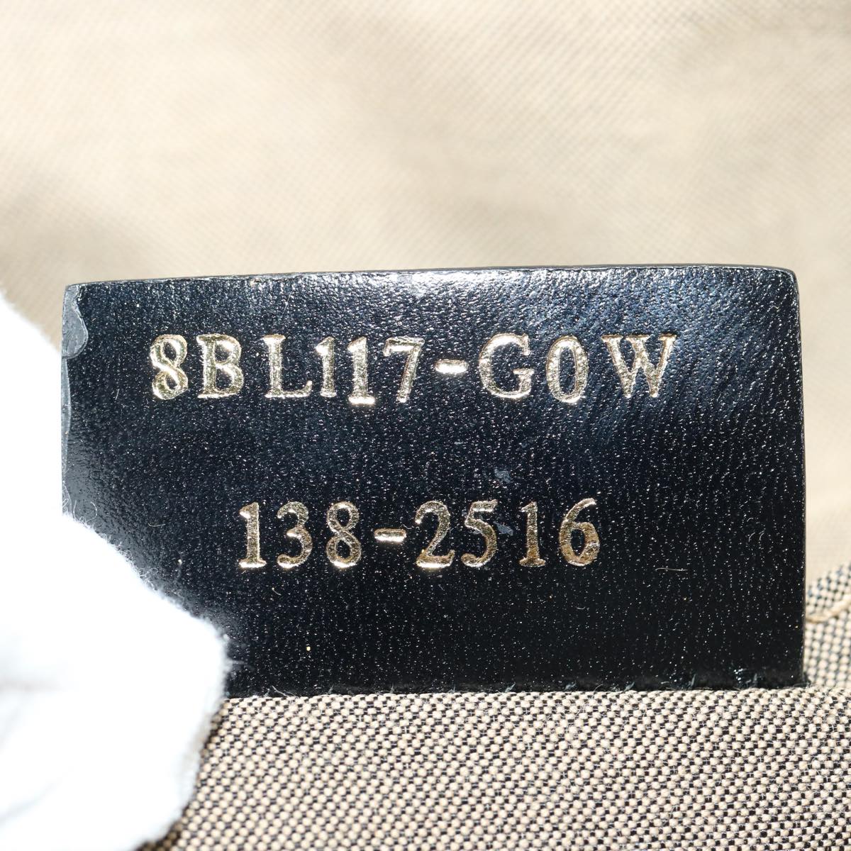 FENDI Hand Bag Canvas 2way Beige Auth 70343