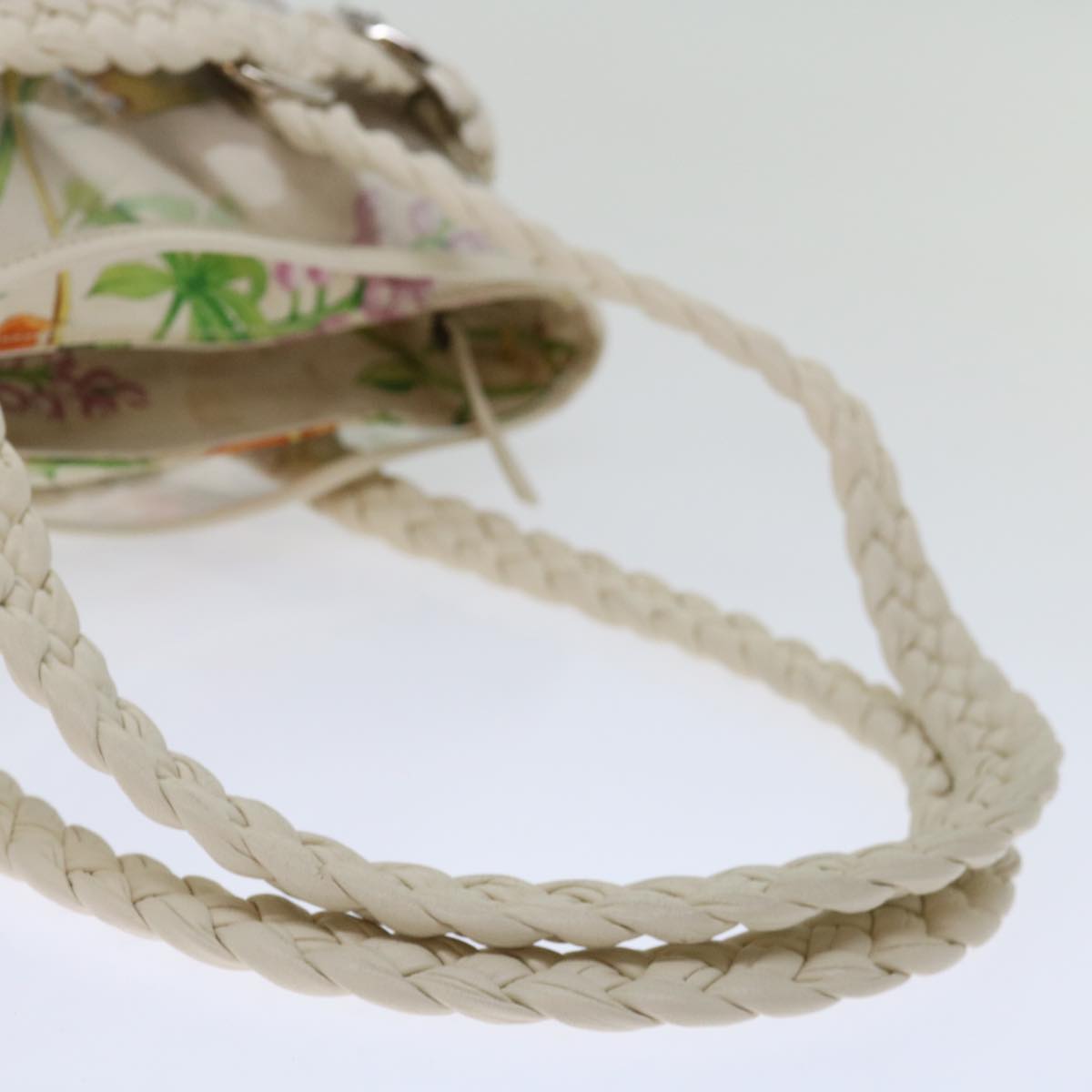 Salvatore Ferragamo Tote Bag Vinyl Beige 293578 Auth 70358