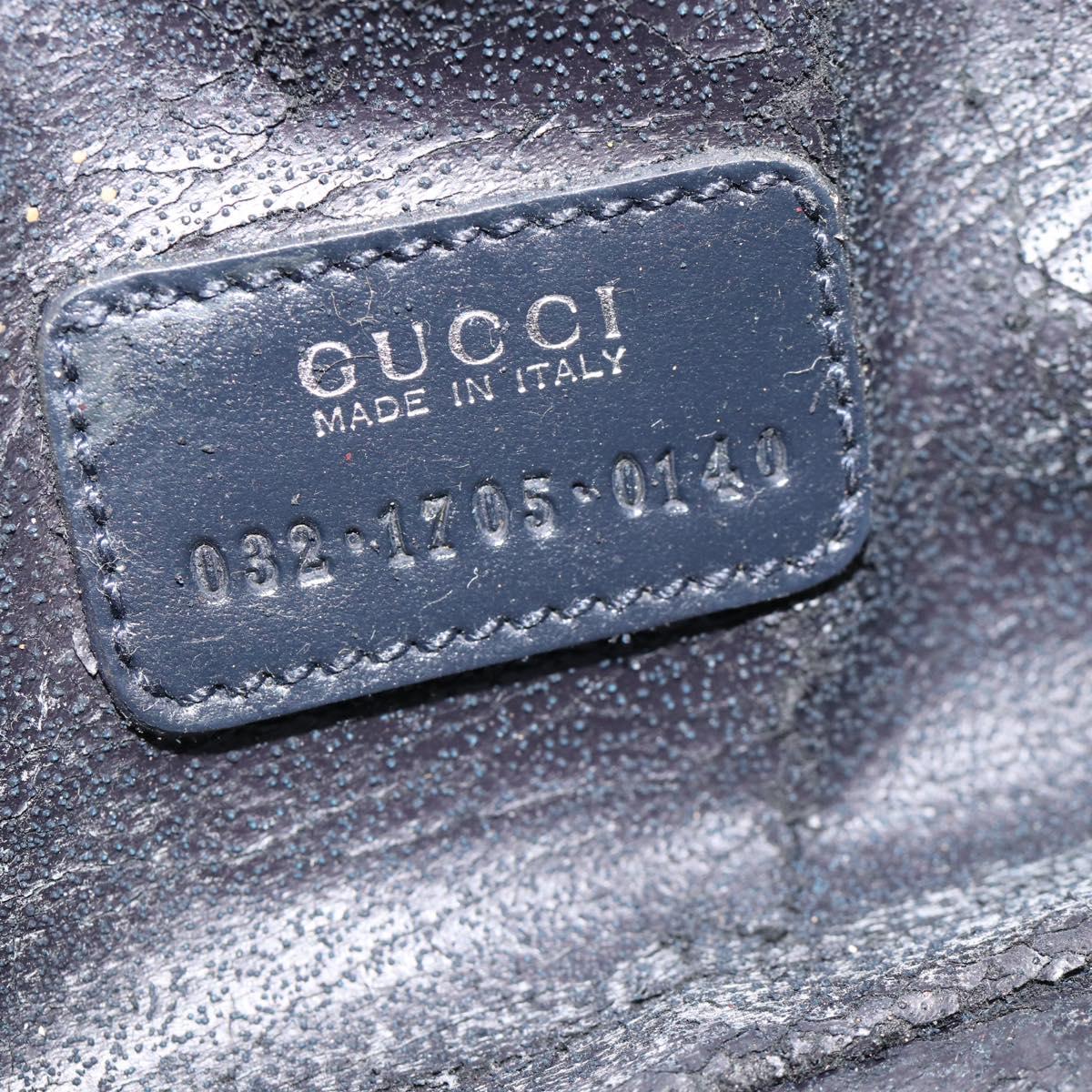 GUCCI Vanity Cosmetic Pouch Suede Black 032 1705 0140 Auth 70384