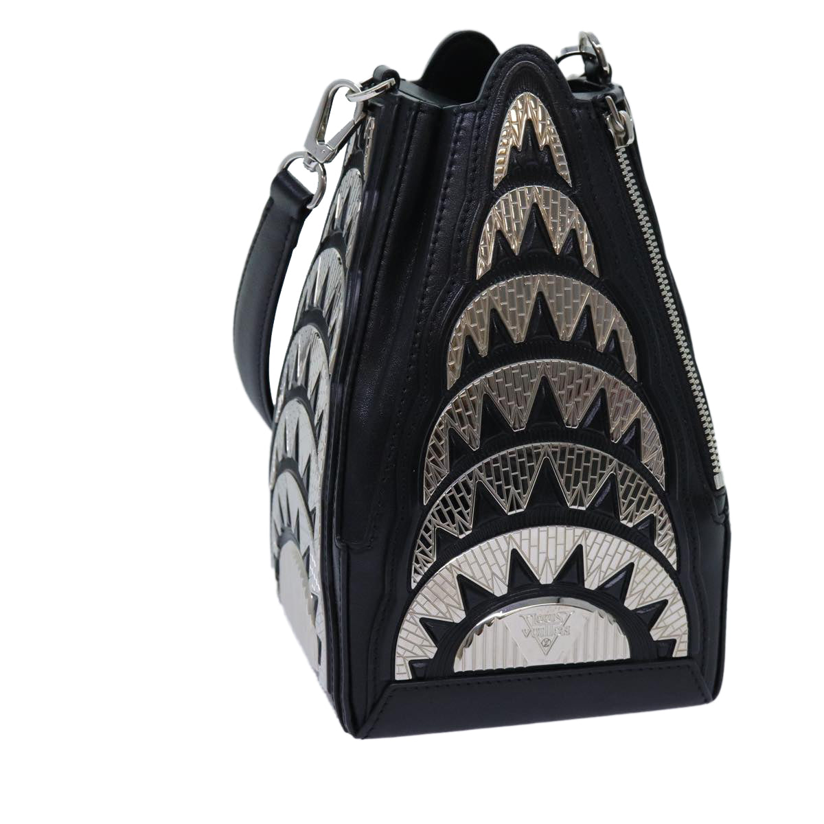 LOUIS VUITTON LV Buildings Minodiere Hand Bag Black M55728 LV Auth 70445SM