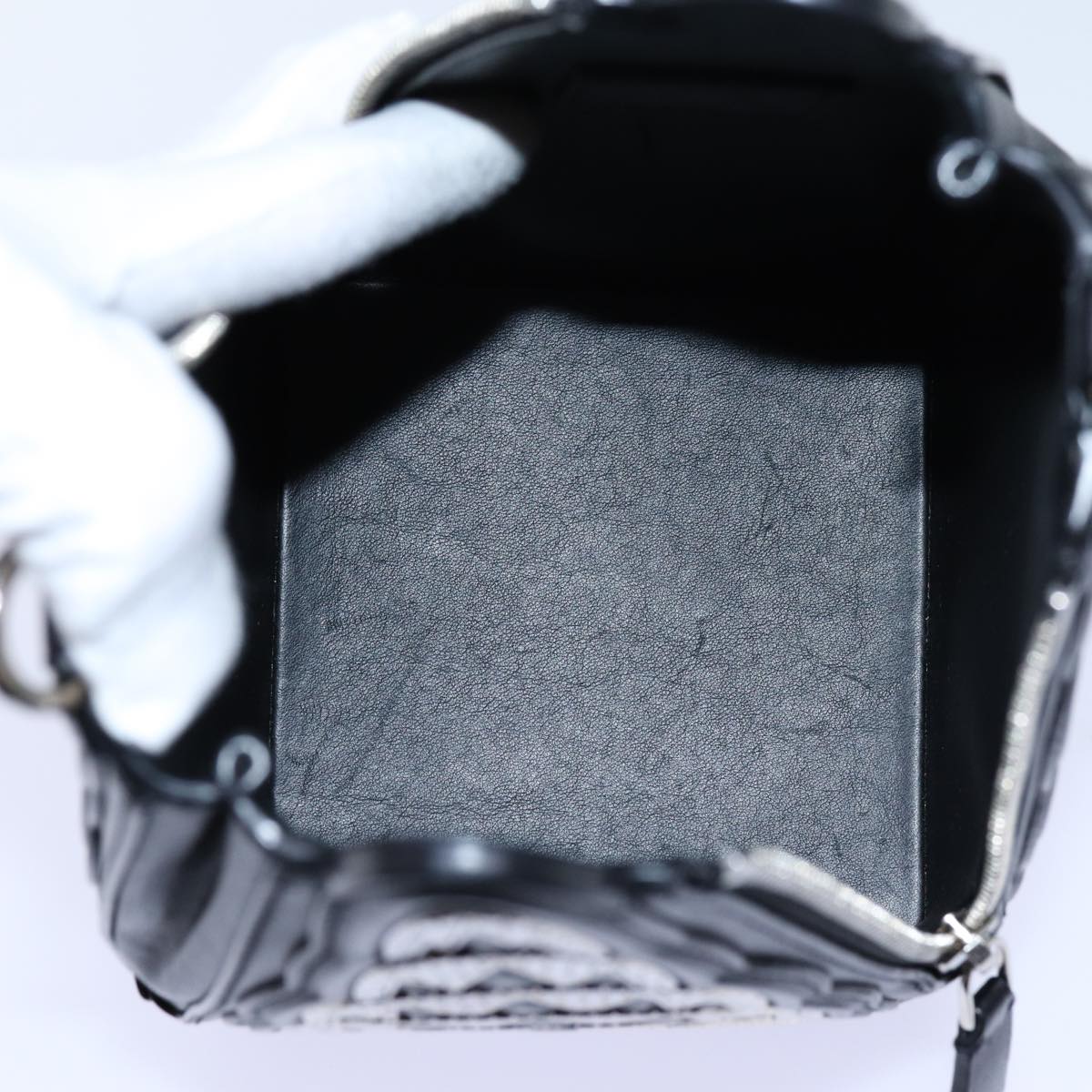 LOUIS VUITTON LV Buildings Minodiere Hand Bag Black M55728 LV Auth 70445SM