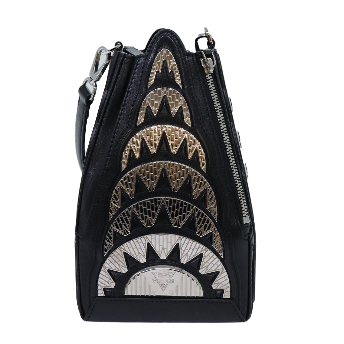 LOUIS VUITTON LV Buildings Minodiere Hand Bag Black M55728 LV Auth 70445SM