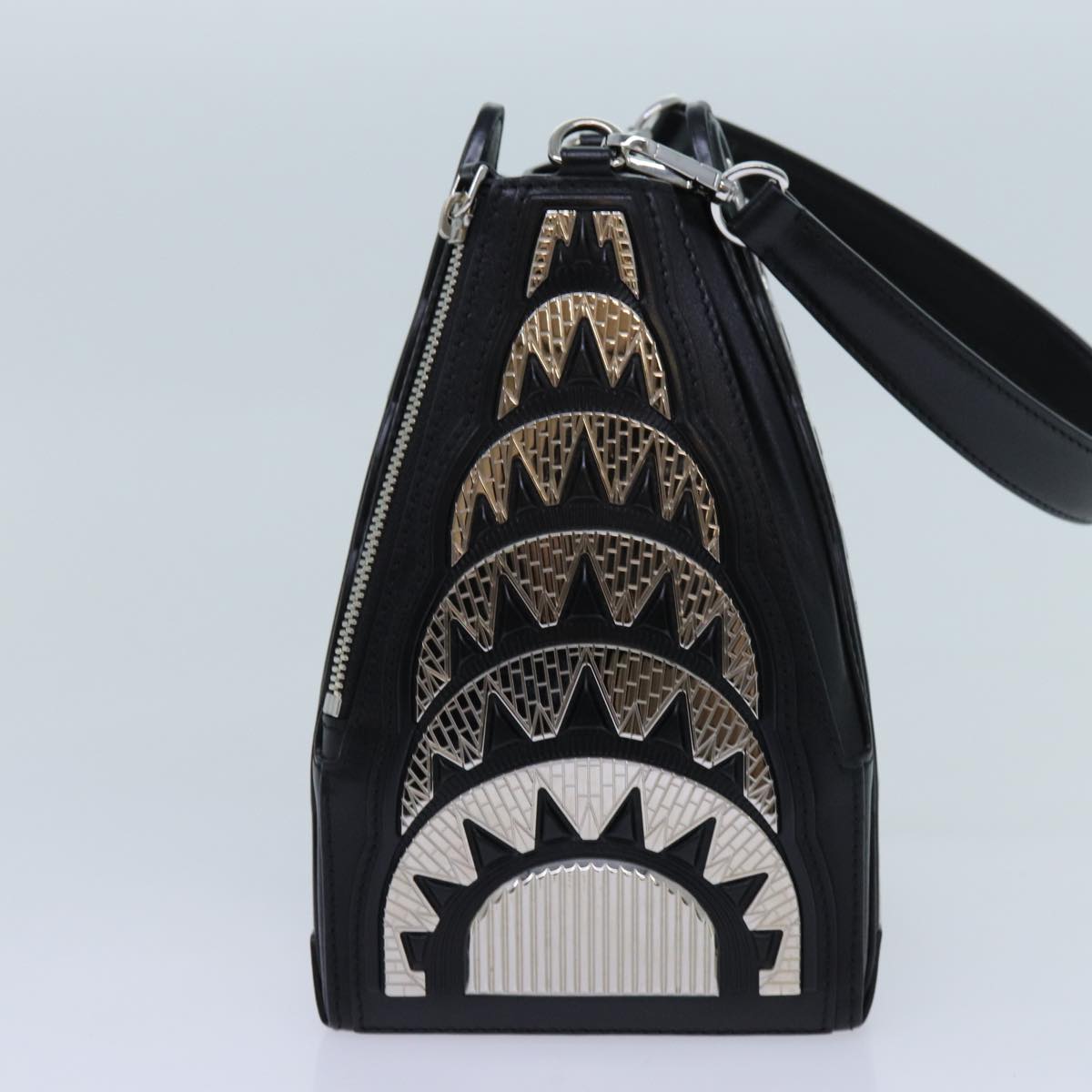 LOUIS VUITTON LV Buildings Minodiere Hand Bag Black M55728 LV Auth 70445SM